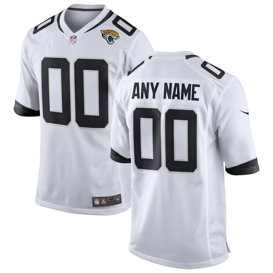 Men Jacksonville Jaguars Nike White Custom Game NFL Jersey->customized nfl jersey->Custom Jersey